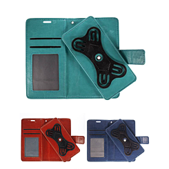 UWC-Small (4.5"-4.8") Universal Wallet Case with 360 Degree Rotating Swivel Stand
