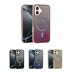 Wireless Charging Bling Diamond Crystal Case for iPhone 16 Plus (Only Ground Shipping)