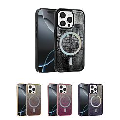 Wireless Charging Bling Diamond Crystal Case for iPhone 16 Pro Max (Only Ground Shipping)