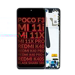 LCD Assembly with Frame for Xiaomi Poco F3 / MI 11i / MI 11X / MI 11X Pro / Redmi K40 / K40 Pro / K40 Pro+ / K40S / Black Shark (Aftermarket)
