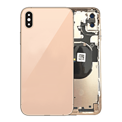 Purchase the gold back housing frame with small components pre-installed for iPhone XS Max – no logo.
