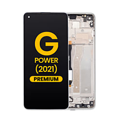 LCD Assembly with Frame for Motorola Moto G Power (XT2117 / 2021) (SILVER) (Premium)