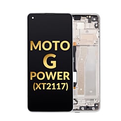 LCD Assembly with Frame for Motorola Moto G Power (XT2117 / 2021) (SILVER) (Premium)