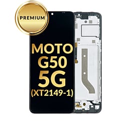 LCD Assembly with Frame for Motorola Moto G50 5G (XT2149-1) (BLACK) (Premium)