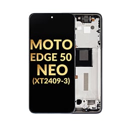 OLED Assembly with Frame for Motorola Moto Edge 50 Neo (XT2409-3 / 2024) (GRISAILLE) (Premium)