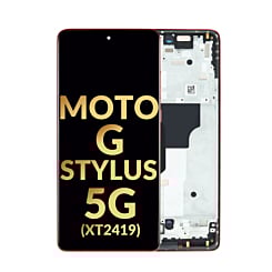 OLED Assembly with Frame for Motorola Moto G Stylus 5G (XT2419 / 2024) (SCARLET WAVE) (Premium)