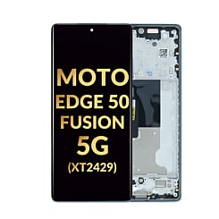 OLED Assembly with Frame for Motorola Moto Edge 50 Fusion 5G (XT2429 / 2024) (MARSHMALLOW BLUE) (Premium)