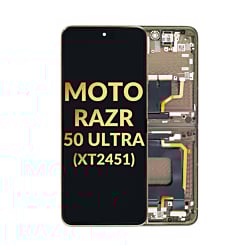 Main OLED Assembly with Frame for Motorola Moto Razr 50 Ultra (XT2451 / 2024) (PEACH FUZZ) (Premium)