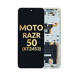 Main OLED Assembly with Frame for Motorola Moto Razr 50 (XT2453 / 2024) (BEACH SAND) (Premium)
