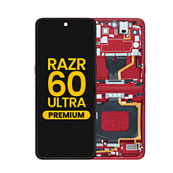 Main OLED Assembly with Frame for Motorola Razr Ultra / Razr 60 Ultra (XT2551 / 2025) (RIO RED) (Premium)