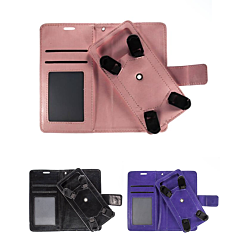 YUW-Small (4.5"-4.8") Universal Wallet Case with 360 Degree Rotating Swivel Stand