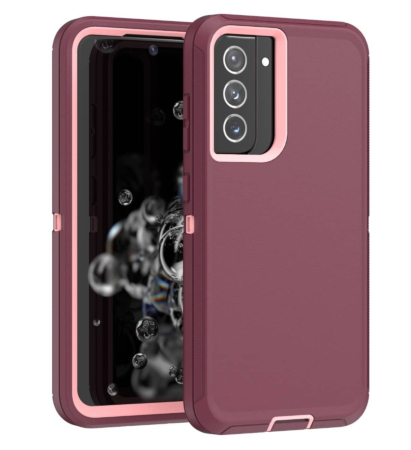 Heavy Duty Case for Galaxy A51 (MAROON & PINK) (Only Ground Shipping)