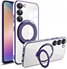 Galaxy S23 Magnetic Clear Cases with Magsafe Ring Stand - PURPLE (Only Ground Shipping)