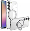Galaxy S23 Plus Magnetic Clear Cases with Magsafe Ring Stand - SILVER (Only Ground Shipping)