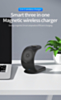 Brookstone 3-in-1 Curved Wireless Charging Station - BLACK (15W) (Only Ground Shipping)