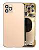 Shop the back housing frame with small components pre-installed for iPhone 11 Pro Max in gold. It has no logo.