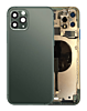 Order the back housing frame with small components pre-installed for iPhone 11 Pro Max in midnight green. It has no logo.