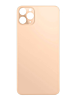 Stock up on the back glass with bigger camera hole for iPhone 11 Pro, no logo, in gold.

