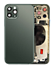 Order the back housing frame with small components pre-installed for iPhone 11 Pro, no logo, in Midnight Green.

