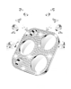 Grab wholesale deals on the Back Camera Diamond Frame for iPhone 12 Mini and 12 Silver.
