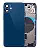 Grab the wholesale deals on the blue back housing frame with small components pre-installed for iPhone 12, no logo.
