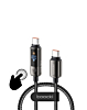 Toocki Touch Display USB C-C Super Fast Charging Data Cable with Display (GRAY) (100W) (3ft) (Only Ground Shipping)