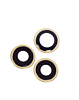 Back Camera Lens with Bracket for iPhone 12 Pro Max (GOLD) (3 Piece Set) (Premium)