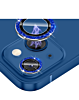 Glitter Diamond Camera Lens with HD Tempered Glass for iPhone 13 / 13 Mini (BLUE)