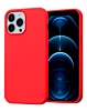 Soft Solid Silicone Case (Full Buttom Cover) - RED for iPhone 13 Pro Max (Only Ground Shipping)