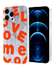 Love Me Printed Clear Case - E3 for iPhone 12 Pro Max (Only Ground Shipping)
