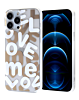 Love Me Printed Clear Case - E4 for iPhone 12 Pro Max (Only Ground Shipping)