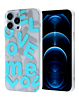 Love Me Printed Clear Case - E6 for iPhone 12 Pro Max (Only Ground Shipping)