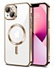 Shiny Wireless Charging Clear Case - GOLD for iPhone 13 Mini (Only Ground Shipping)