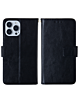 Leather Wallet Case with Card Slot - BLACK for iPhone 13 Pro (Only Ground Shipping)