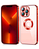 Shiny Wireless Charging Clear Case - RED for iPhone 13 Pro (Only Ground Shipping)