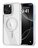 Shiny Magnetic Clear Cases -WHITE for iPhone 13 Pro Max (Only Ground Shipping)