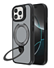 Matte Transparent Case with Wireless Charging Kickstand - BLACK for iPhone 13 Pro Max (Only Ground Shipping)