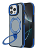 Matte Transparent Case with Wireless Charging Kickstand - BLUE for iPhone 13 Pro Max (Only Ground Shipping)