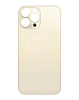 Stock up on the back glass with bigger camera hole for iPhone 13 Pro Max gold, no logo.

