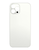 Shop the back glass with bigger camera hole for iPhone 13 Pro Max silver, no logo.

