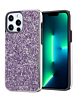 Bling Diamond Dual Layer Protection Case - PURPLE for iPhone 13 Pro (Only Ground Shipping)