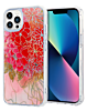 Flower Print Design Hard Clear Case - G10 for iPhone 13 Pro (Only Ground Shipping)