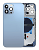 Purchase the back housing frame with small components pre-installed for iPhone 13 Pro Max US version Sierra Blue, no logo.

