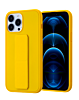 Hand Strap Vertical Magnetic Kickstand Case - YELLOW for iPhone 13 Pro (Only Ground Shipping)