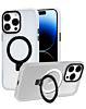 Carbon Wireless Charging Case with Ring Stand - CLEAR for iPhone 13 Pro Max (Only Ground Shipping)