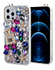 Crystal Flower Perfume Silicone Hard Case - COLORFUL for iPhone 13 Pro Max (Only Ground Shipping)