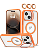 Transpalet Silicone case & Camera stand with Camera Lens - ORANGE for iPhone 13 / 14 (Only Ground Shipping)