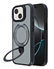 Matte Transparent Case with Wireless Charging Kickstand - BLACK for iPhone 13 / 14 (Only Ground Shipping)