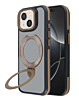 Matte Transparent Case with Wireless Charging Kickstand - DARK BROWN for iPhone 13 / 14 (Only Ground Shipping)