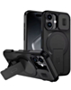 Magnetic Push Slide Lens Case with Kickstand (BLACK) for iPhone 13 / 14 (Only Ground Shipping)